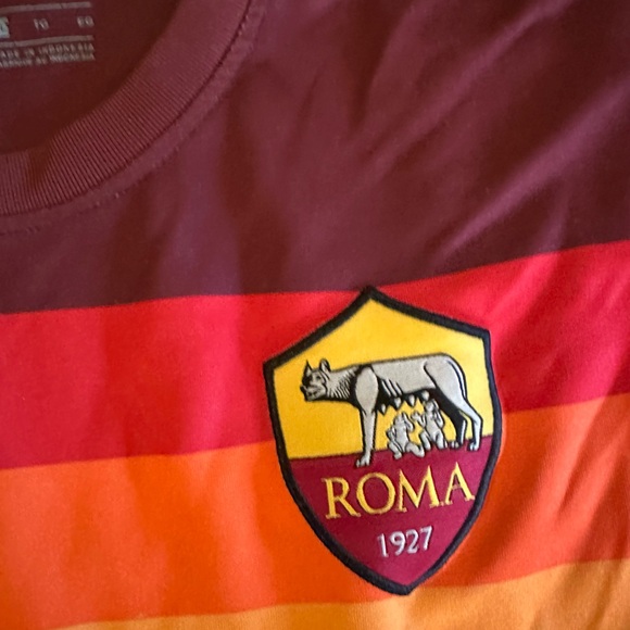 Roma Nike Dri Fit Maroon and Orange Jersey XL - Picture 3 of 15